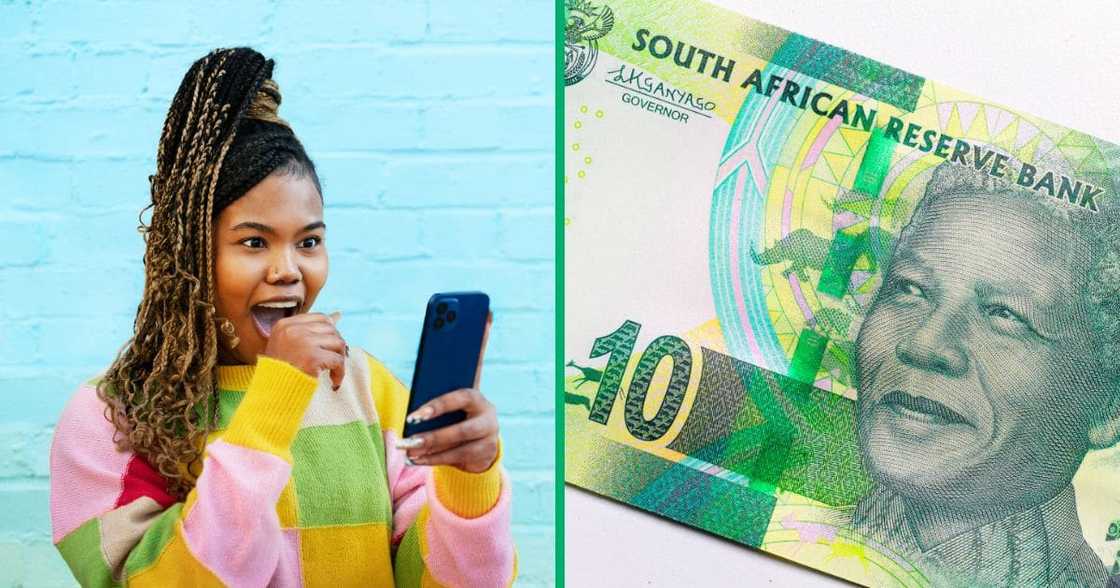 A South African woman donned her banknote with eyelashes A South African woman donned her banknote with eyelashes