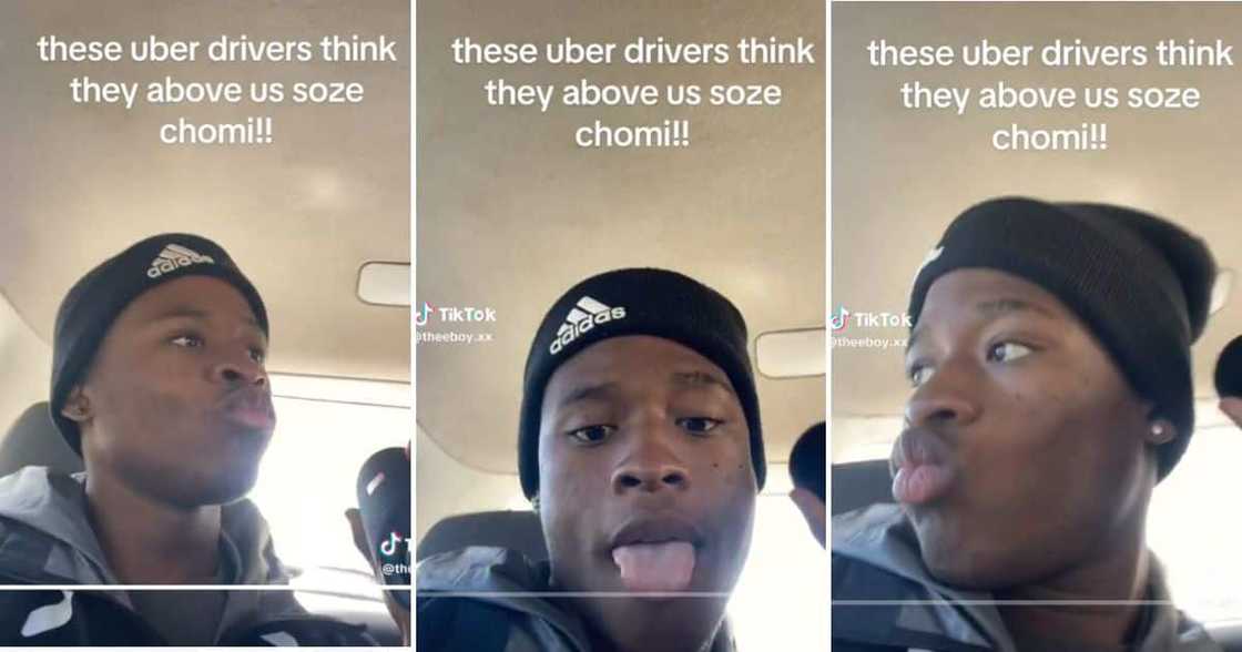 Man brings his own entertainment in Uber