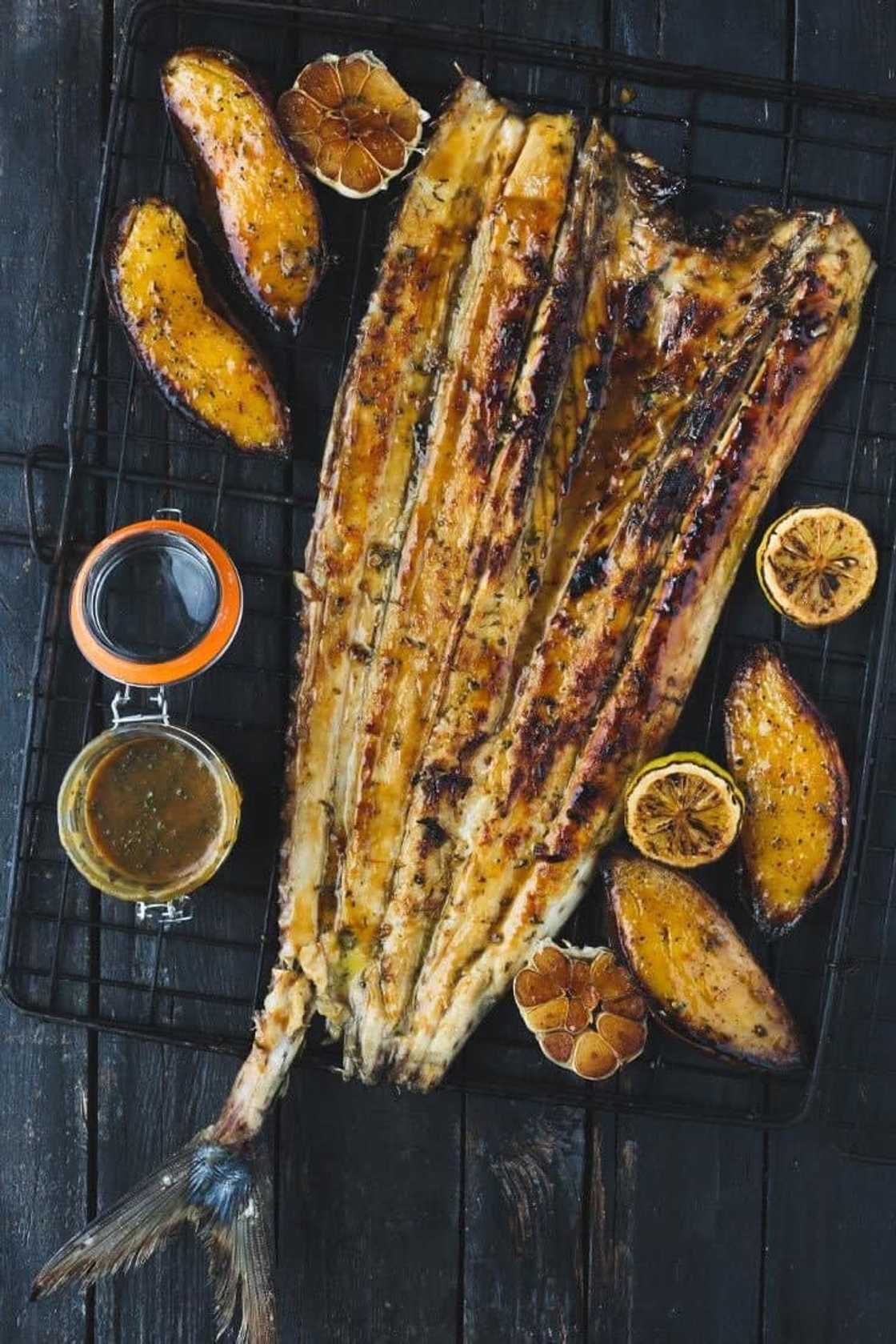 Braai snoek with apricot jam Braai snoek with apricot jam