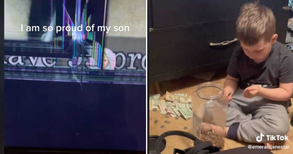 Nursing student's little son cracks her Apple MacBook screen and tries to fix it with his money Nursing student's little son cracks her Apple MacBook screen and tries to fix it with his money