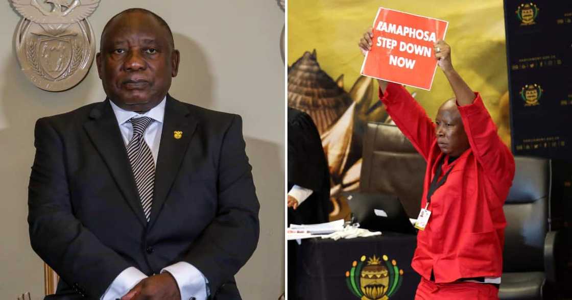 EFF boycotted the Cyril Ramaphosa's Parliament Q&A session EFF boycotted the Cyril Ramaphosa's Parliament Q&A session