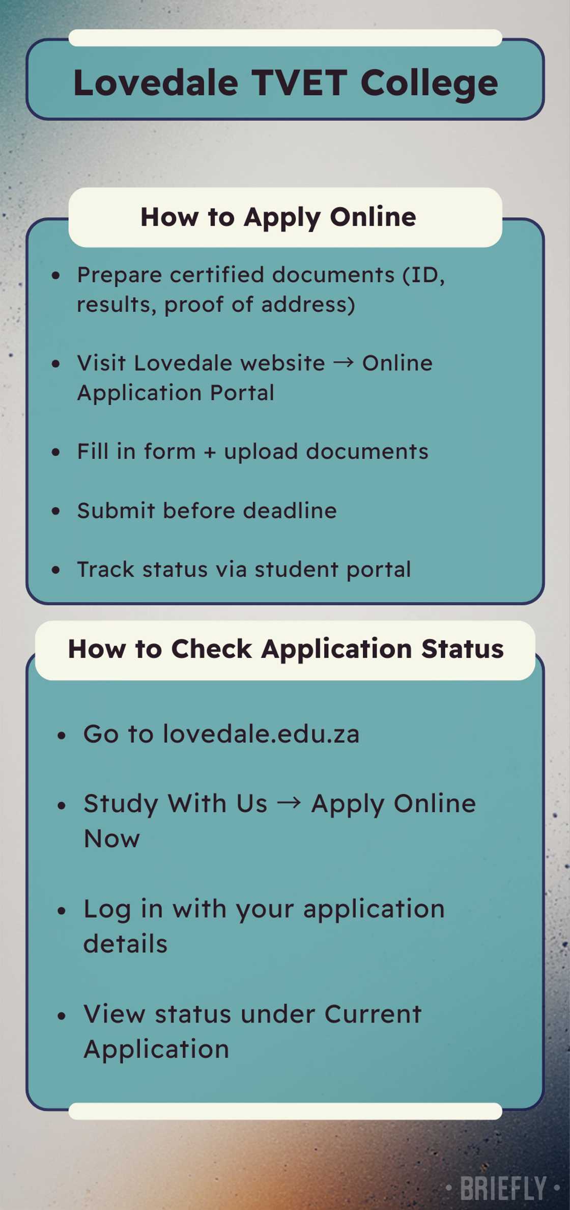 Lovedale TVET College Lovedale TVET College