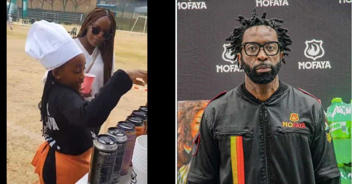 DJ Sbu's daughter Wawa sells Mofaya energy drinks DJ Sbu's daughter Wawa sells Mofaya energy drinks