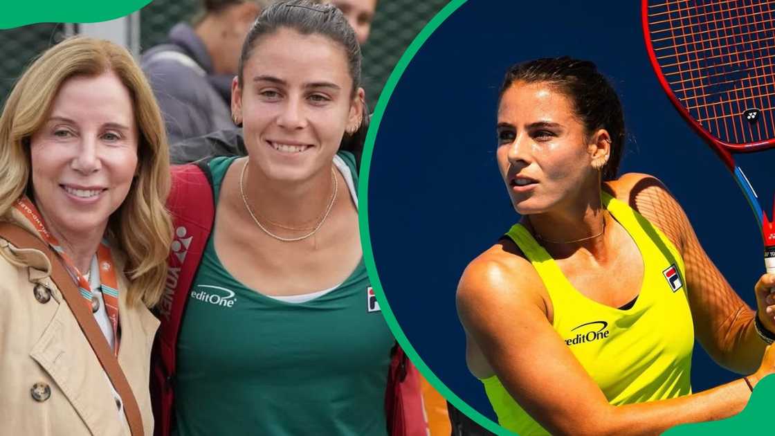 Kelly and Emma Navarro in 2024 (L). The tennis player at the 2024 Miami Open (R) Kelly and Emma Navarro in 2024 (L). The tennis player at the 2024 Miami Open (R)