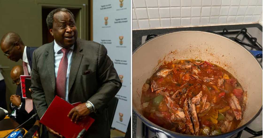 Tito Mboweni was at it again in the kitchen and claimed his tinned stew improved. Tito Mboweni was at it again in the kitchen and claimed his tinned stew improved.