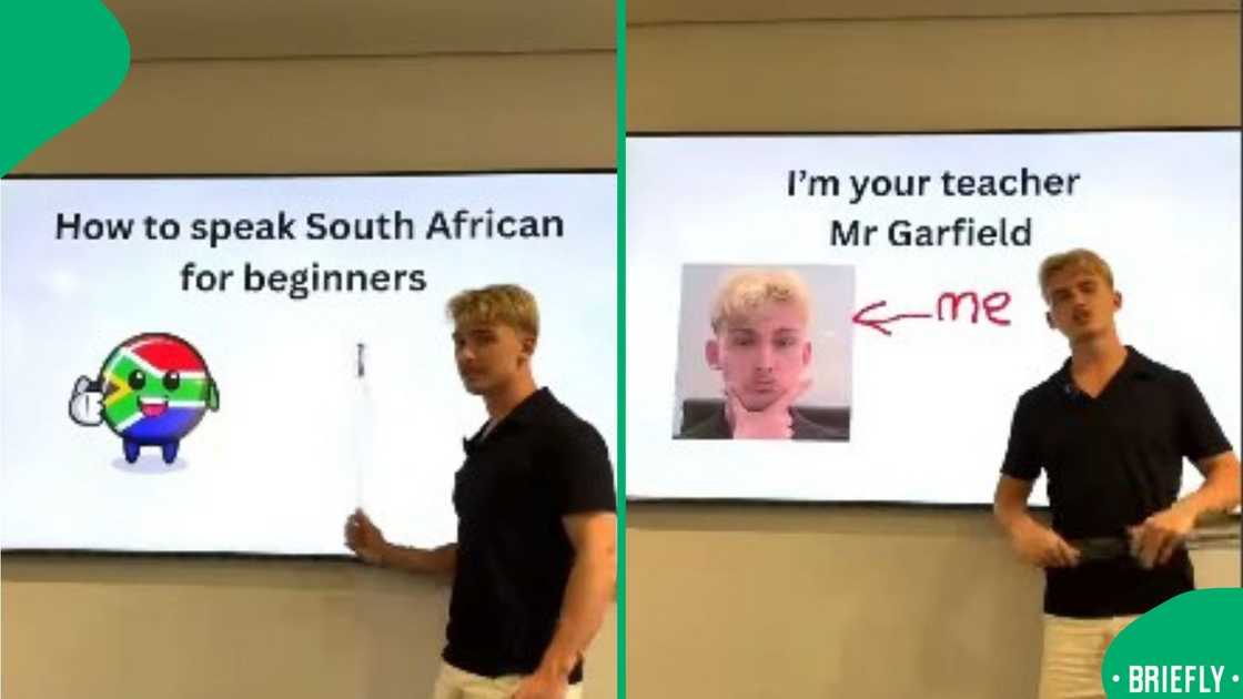 The screenshot on the right showed a man introducing himself