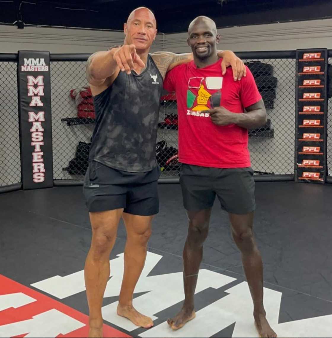 The Rock helped Themba Gorimbo break into the UFC The Rock helped Themba Gorimbo break into the UFC