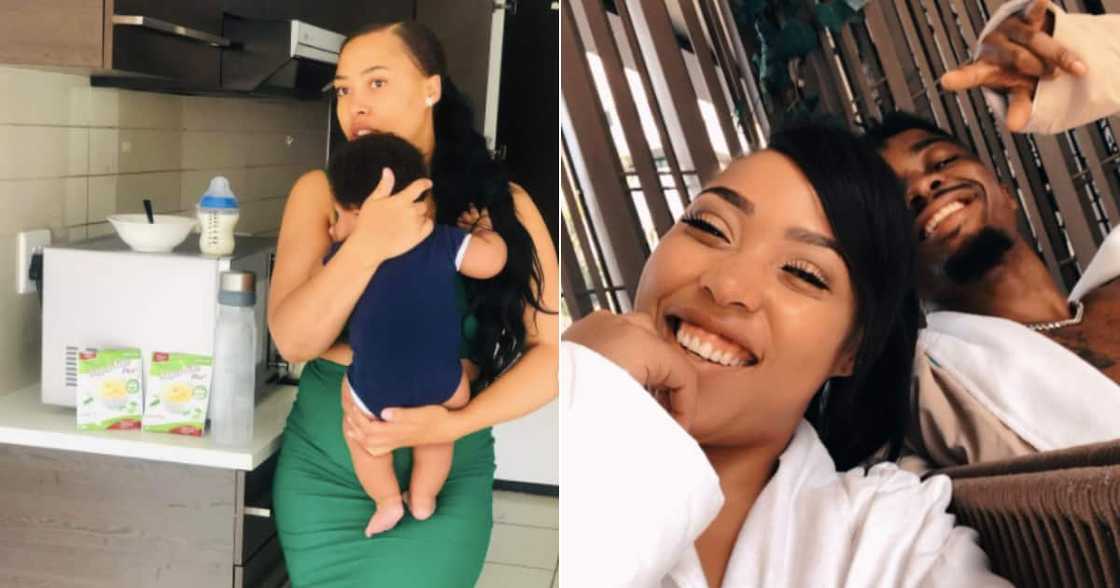 Simphiwe Ngema shows a sneak peek of her adorable little baby Tinyani Simphiwe Ngema shows a sneak peek of her adorable little baby Tinyani