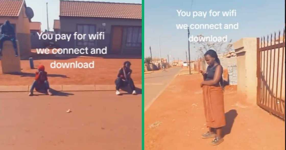 TikTok video shows kasi residents outside a house or free wifi TikTok video shows kasi residents outside a house or free wifi