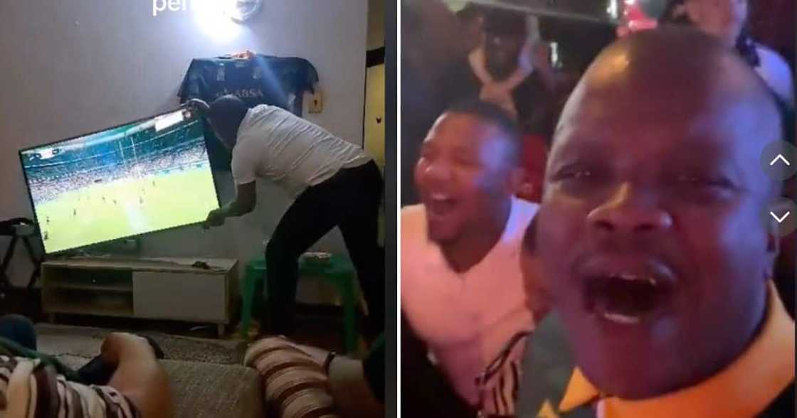 Man shares video of TV stunt. Man shares video of TV stunt.