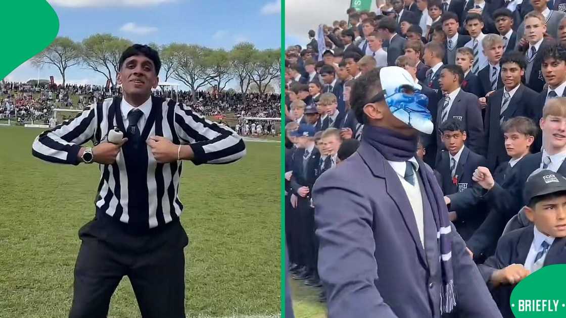 A group of Wynberg Boys' High School pupils' war cry amazed South Africans.