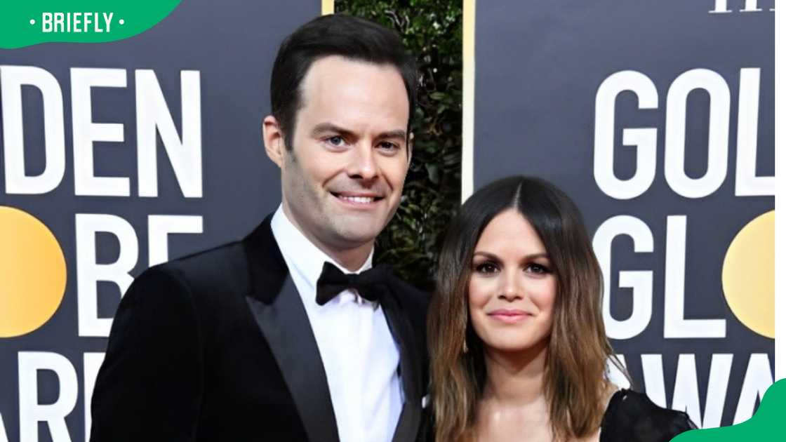 Bill Hader and Rachel Bilson at the 77th Annual Golden Globe Awards