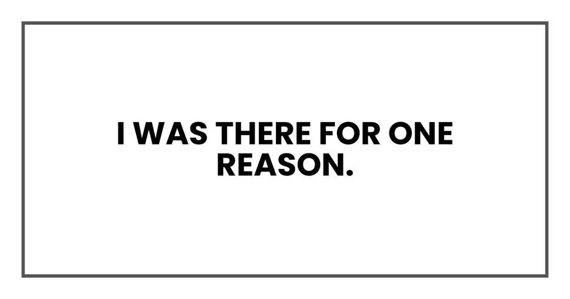 I was there for one reason.