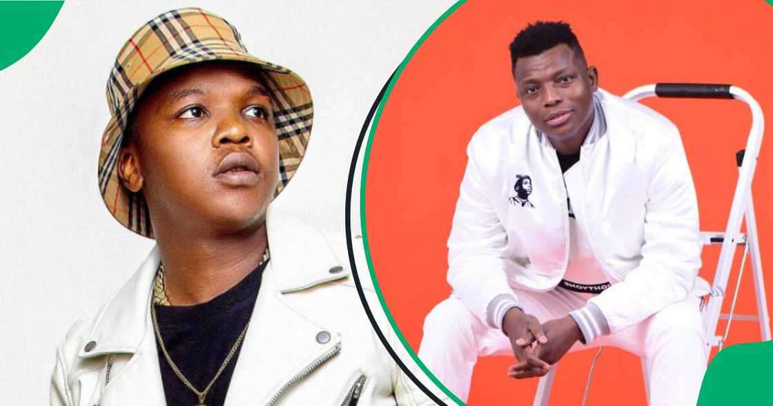 Zulu Boy shared a picture of himself with Dlala Thukzin Zulu Boy shared a picture of himself with Dlala Thukzin