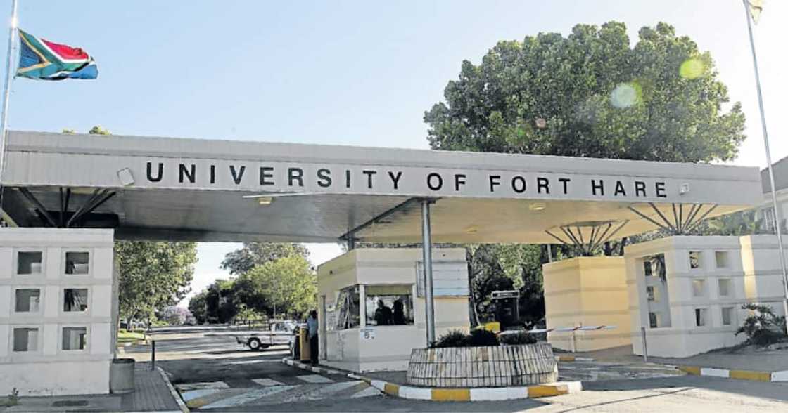 Image of the University of Fort Hare in Eastern Cape entrance Image of the University of Fort Hare in Eastern Cape entrance