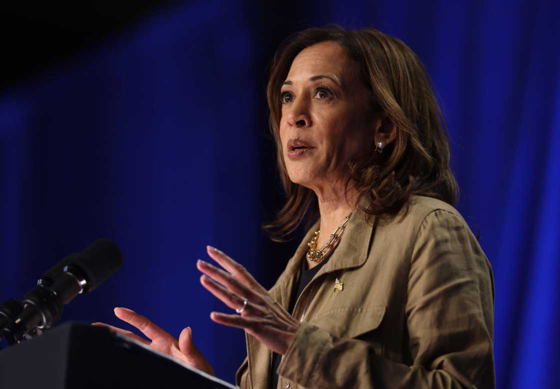 Kamala Harris during a campaign event at Cochise College Douglas Campus