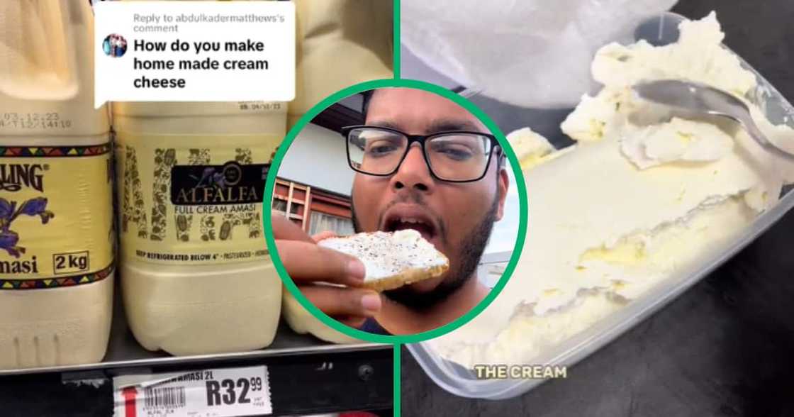 Food, hack, TikTok video, Mzansi, cream cheese, amazi