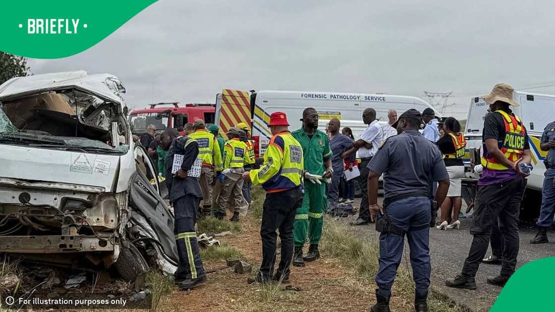 A picture of an accident scene in Gauteng A picture of an accident scene in Gauteng