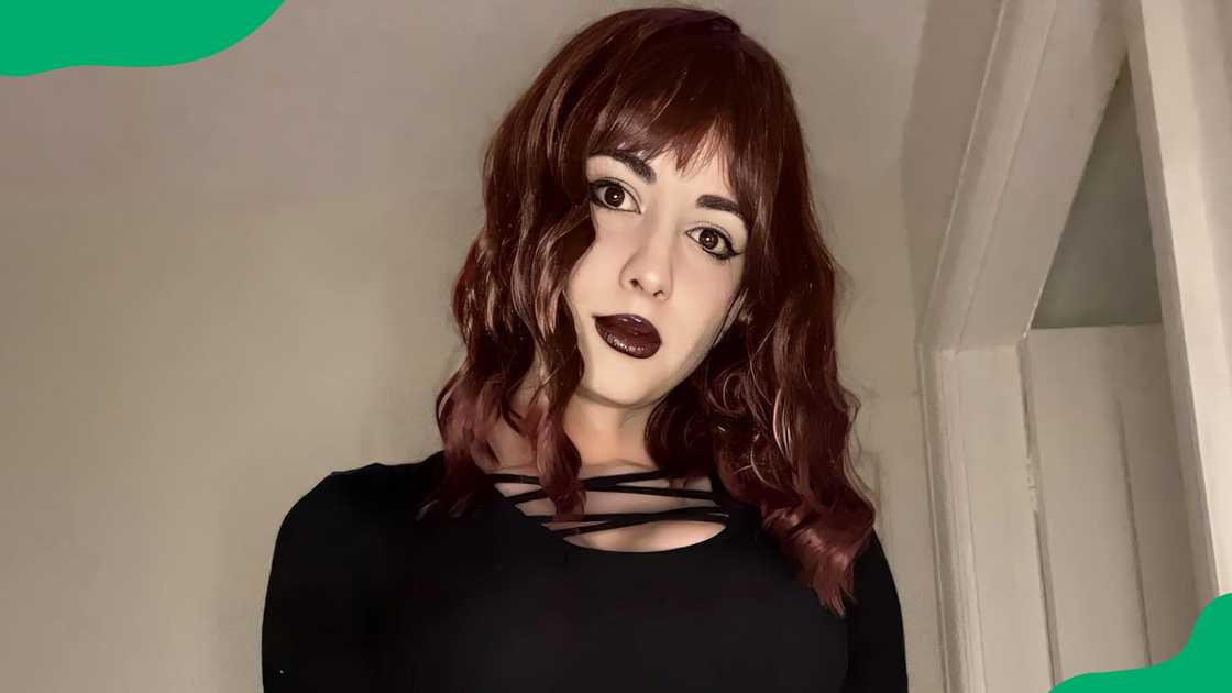 Sweet Anita in a black dress. Sweet Anita in a black dress.