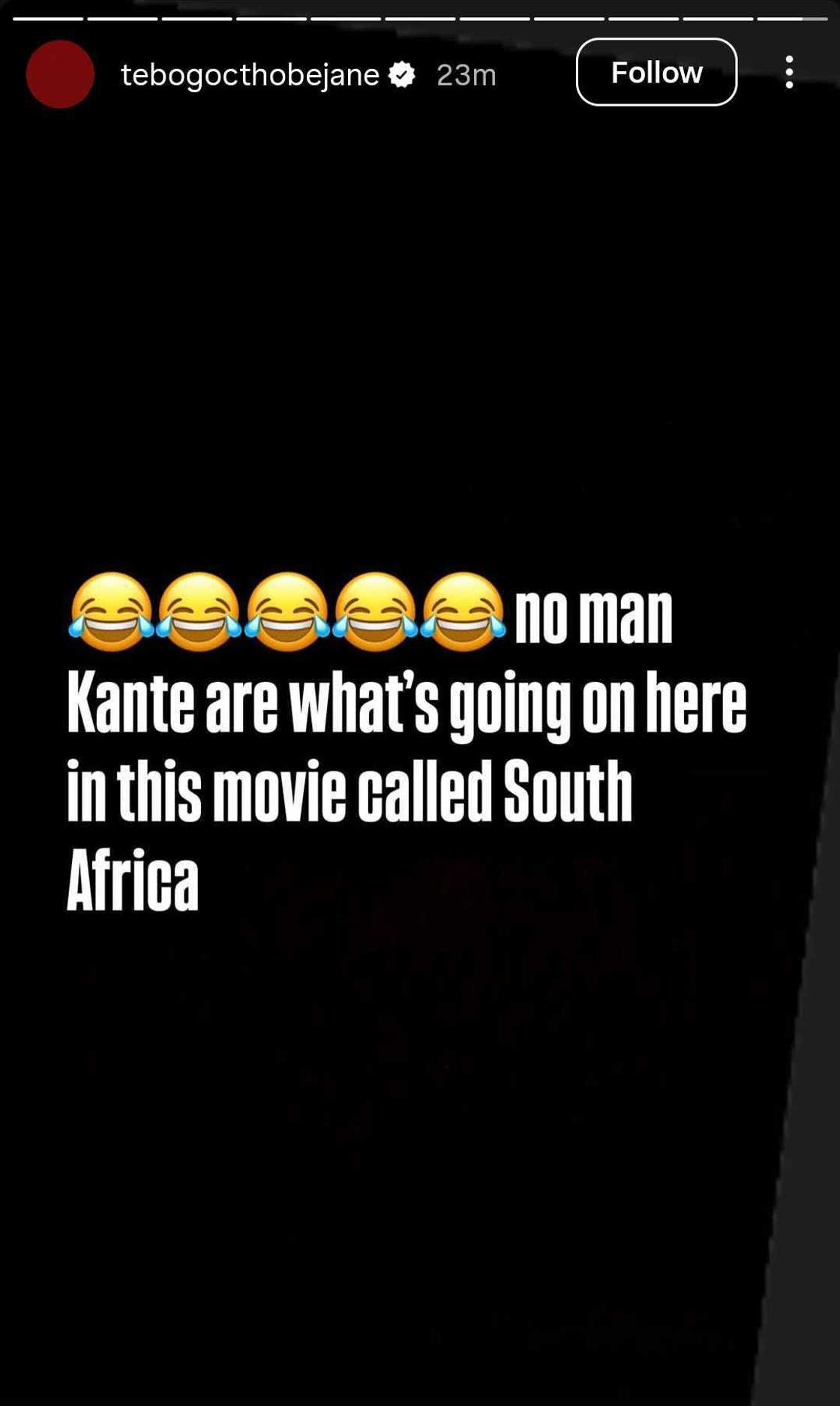 Tebogo Thobejane seemingly reacts after SAPS Brigadier reveals affair with Vusimuzi Matlala