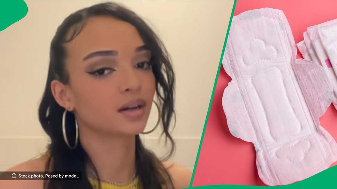 A close-up of the sanitary product that social media users discussed for possible contamination issues A close-up of the sanitary product that social media users discussed for possible contamination issues