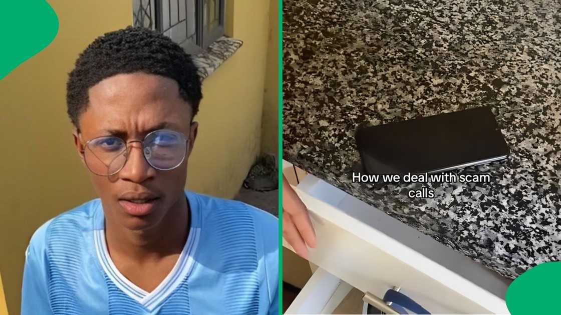 A man showed how he dealt with scammers. A man showed how he dealt with scammers.