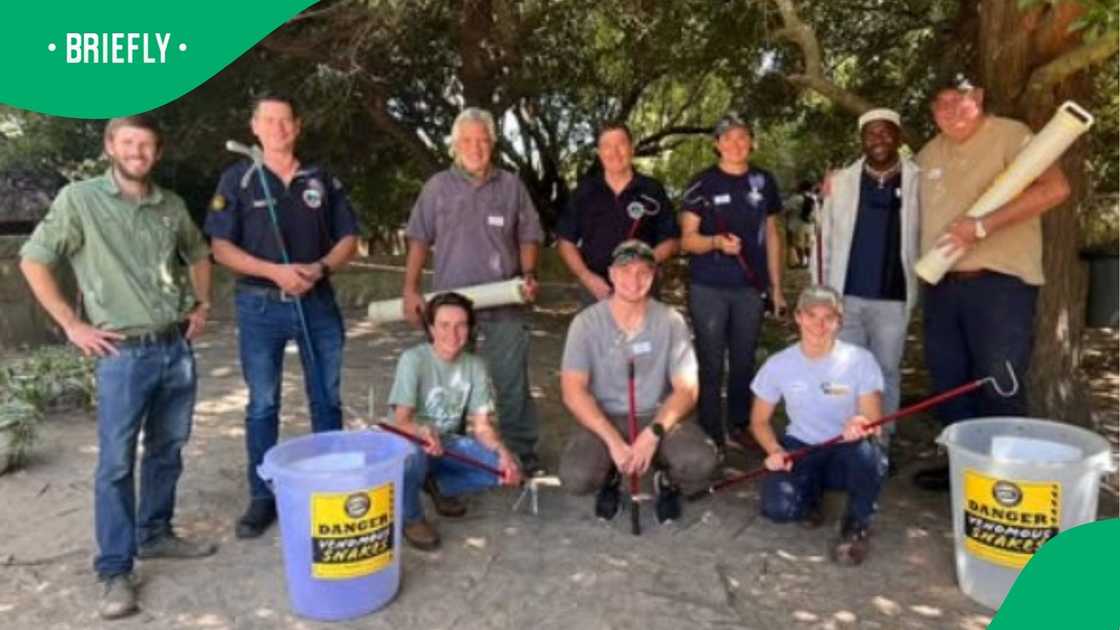 The African Snakebite Institute team posed outside