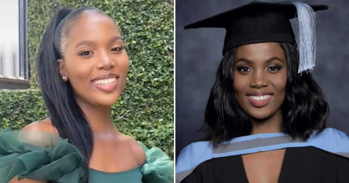 A pretty lady celebrated her nursing graduation by sharing a video of her special moment online