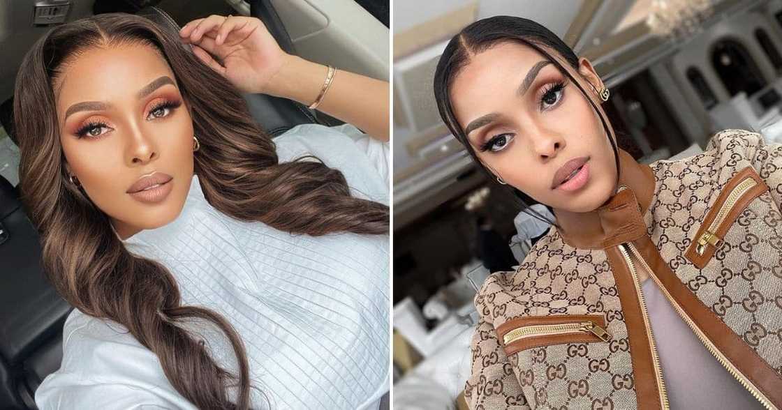 Kefilwe Mabote debuted blonde hair. Kefilwe Mabote debuted blonde hair.