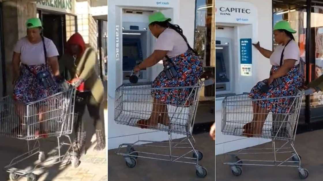 Capitec bank ATM, Capitecbank user at ATM Capitec bank ATM, Capitecbank user at ATM