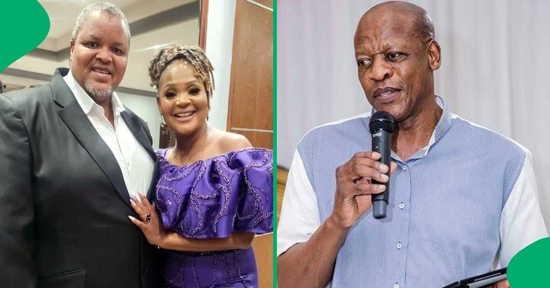 Mzwakhe Mbuli and Zanele Mbokazi-Nkambule's family are reportedly on good terms