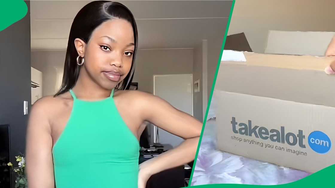 A content creator unboxed her new goods bout at Takealot A content creator unboxed her new goods bout at Takealot
