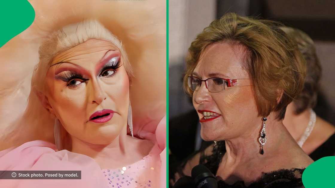 Helen Zille takes on drag transformation, leaving the internet entertained.