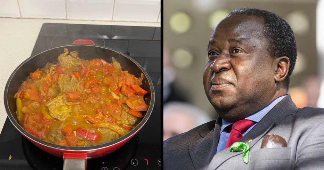 Tito Mboweni, food, cooking, tomatoes, kitchen, meal, Minister of Finance, South Africa, ANC Tito Mboweni, food, cooking, tomatoes, kitchen, meal, Minister of Finance, South Africa, ANC