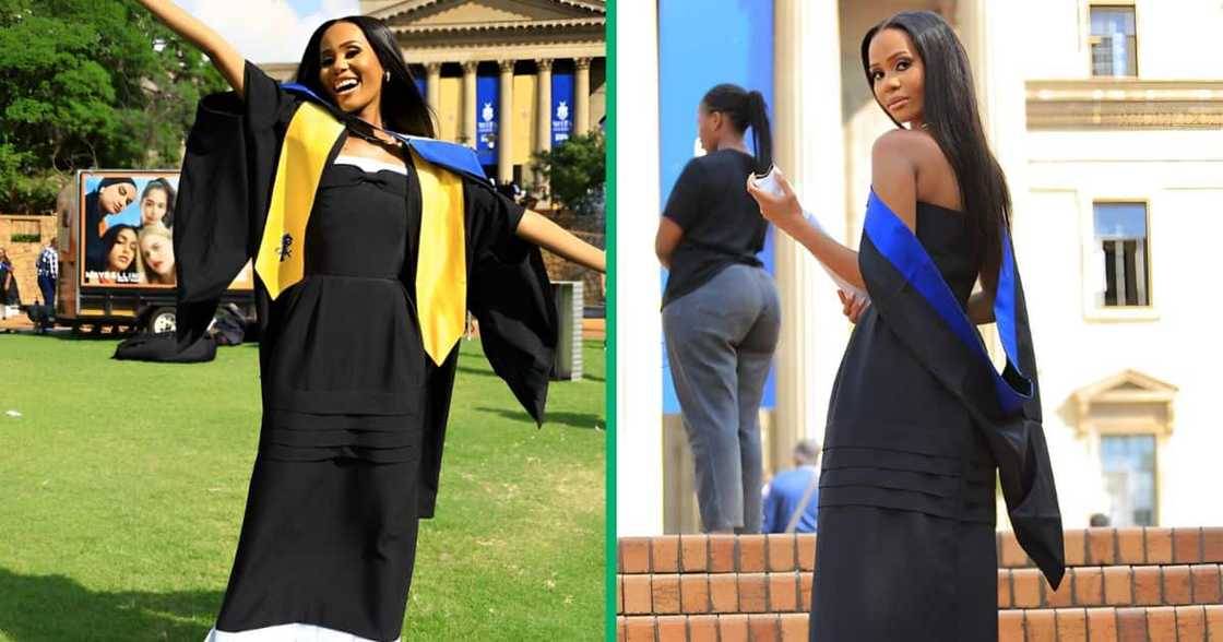 A TikTok user celebrated graduating from Wits with flying colours.