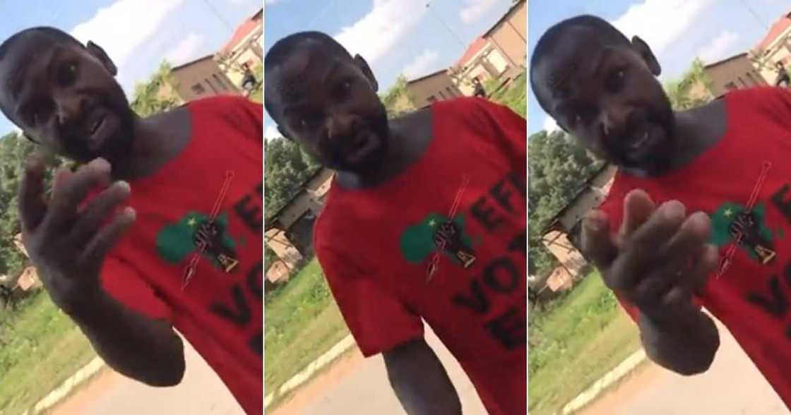 EFF Supporter, Schools Man, Who Tried, to Mock Him, Gets Julius Malema's EFF Supporter, Schools Man, Who Tried, to Mock Him, Gets Julius Malema's