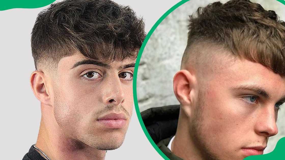 Messy tousled-up fringe Messy tousled-up fringe