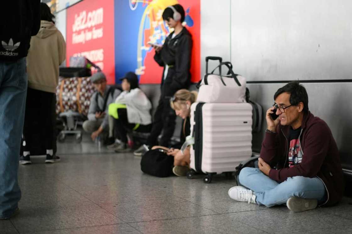 Passengers continued to be affected by cancelled flights owing to Monday's incident, but far more planes were able to fly