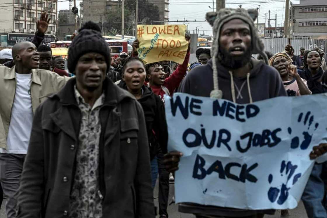 Kenyans staged a demonstration on the streets of Nairobi this month to protest the high cost of food Kenyans staged a demonstration on the streets of Nairobi this month to protest the high cost of food