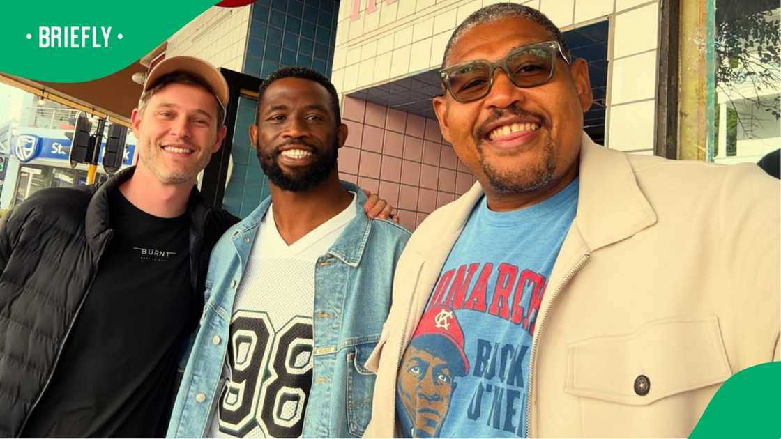 Siya Kolisi and Omar Benson Miller