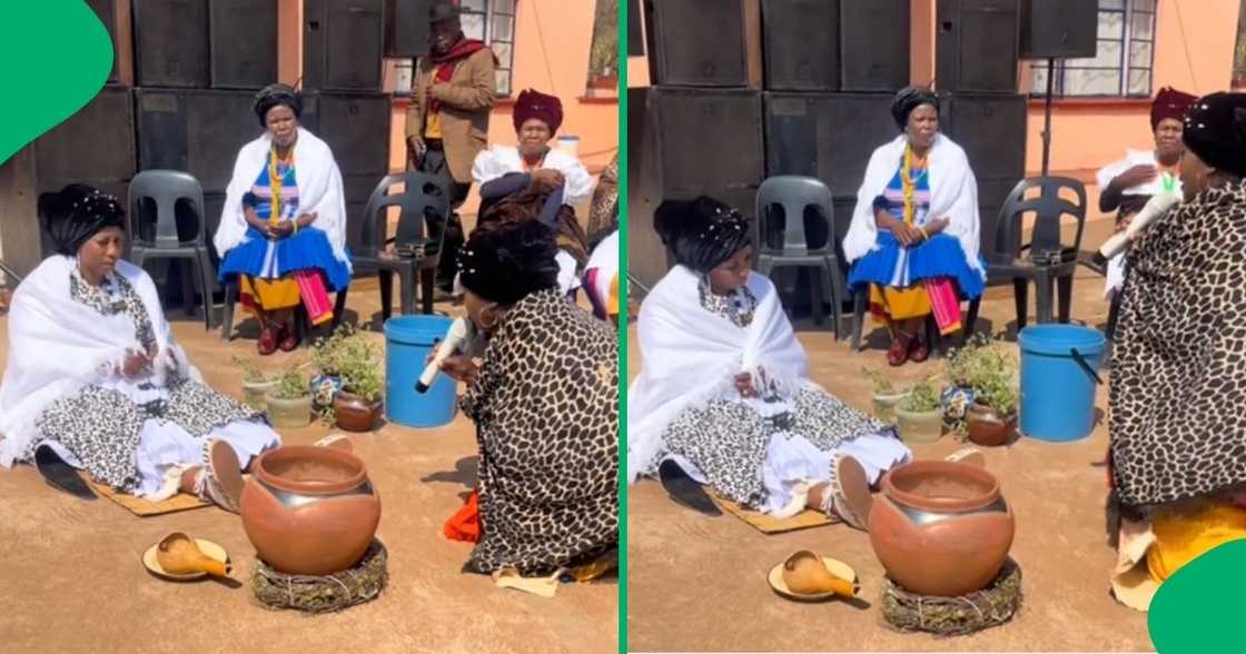 A makoti was instructed by an elderly woman on her wedding day A makoti was instructed by an elderly woman on her wedding day