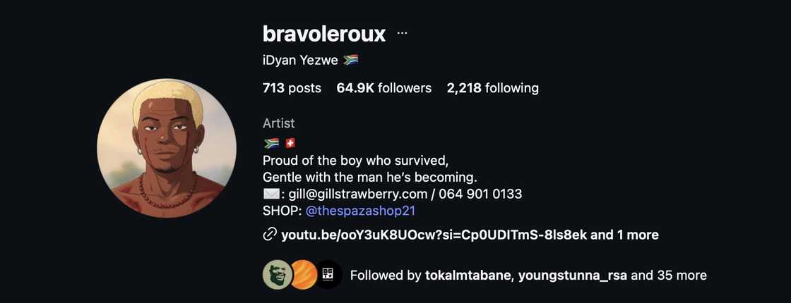 Bravo Le Roux gained new followers after his death was announced