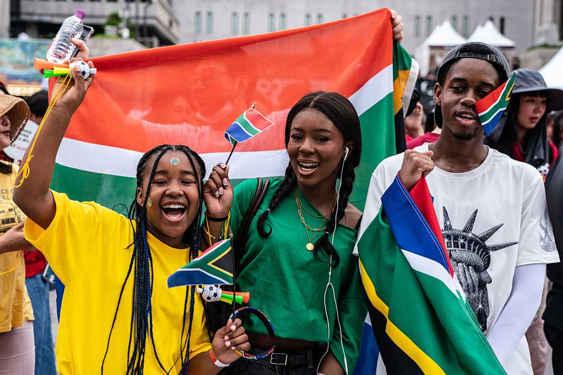 South African fans celebrated as Bafana Bafana defeated South Korea 1-0 South African fans celebrated as Bafana Bafana defeated South Korea 1-0