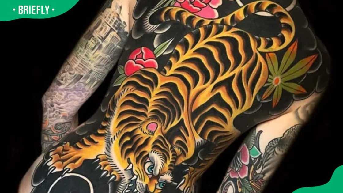 Japanese tiger and peony tattoo design Japanese tiger and peony tattoo design