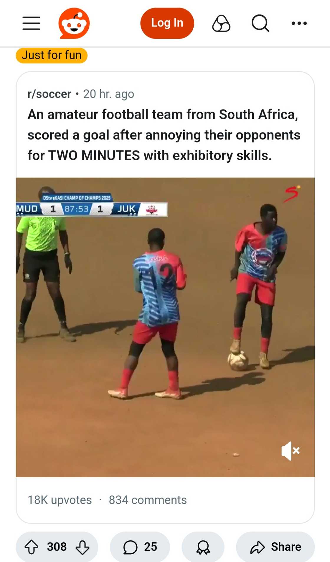 The clip has since sparked conversation about grassroots football in South Africa The clip has since sparked conversation about grassroots football in South Africa