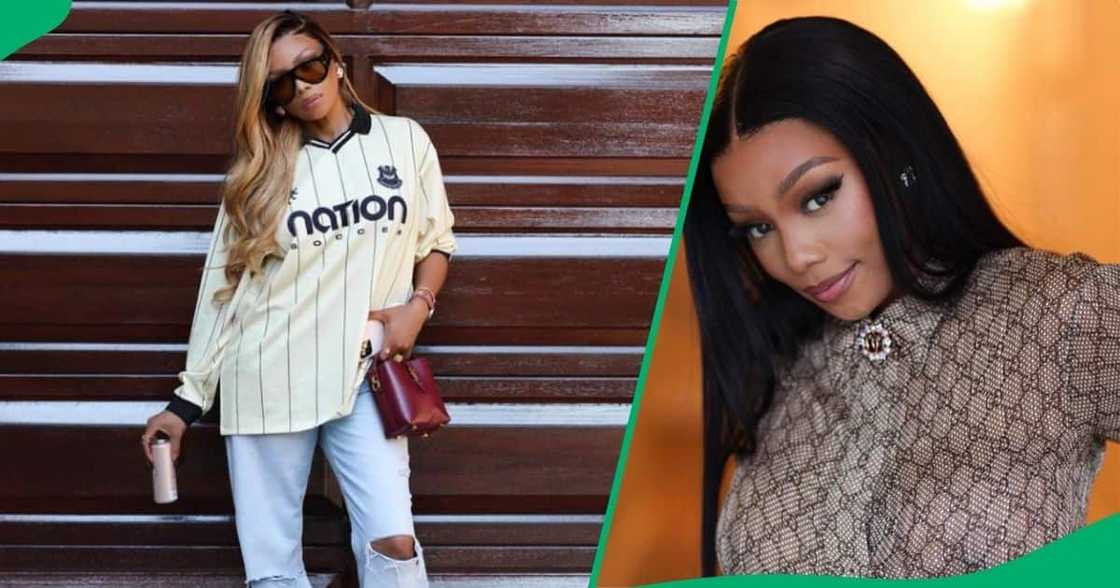 Bonang Matheba recently showcased her expensive handbag.