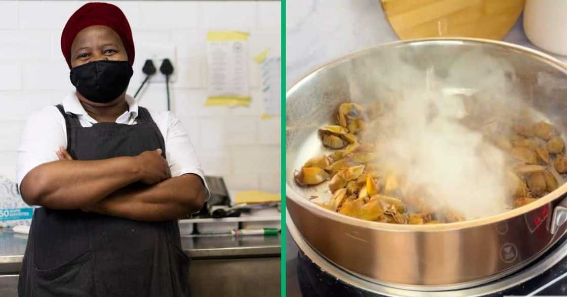 A woman shared a video of a thongolifha recipe. A woman shared a video of a thongolifha recipe.