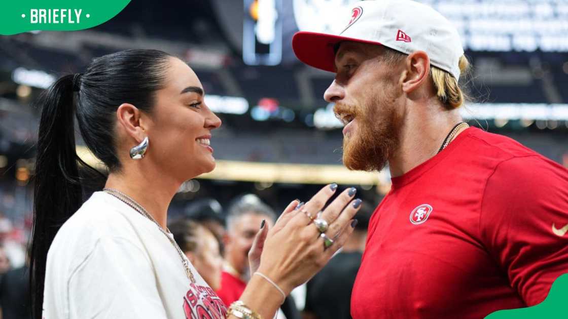 George and Claire Kittle at the Allegiant Stadium in 2024 George and Claire Kittle at the Allegiant Stadium in 2024
