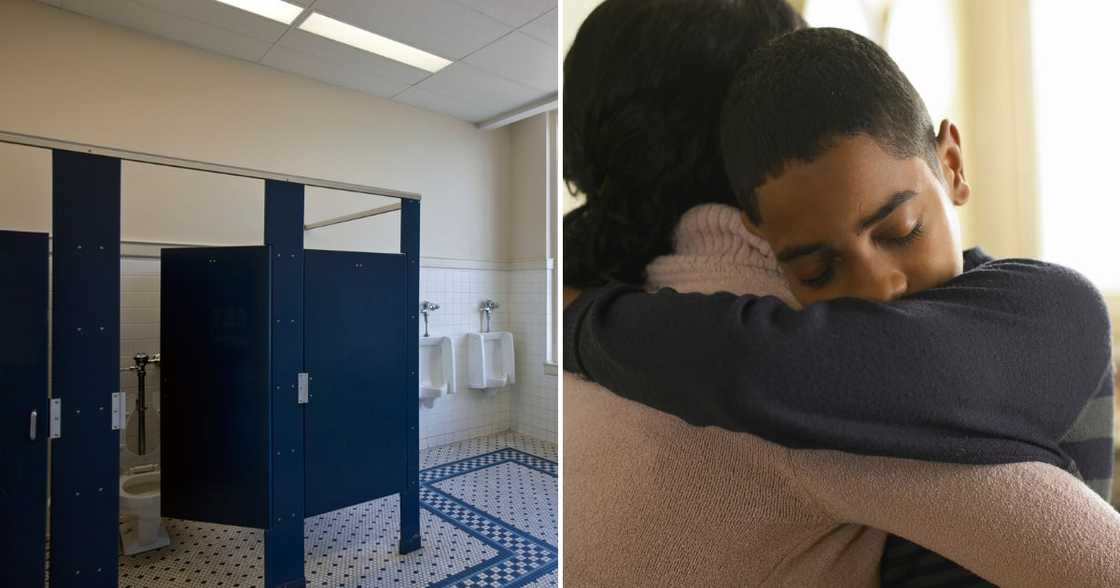 A missing seven-year-old was found locked in his school's bathroom A missing seven-year-old was found locked in his school's bathroom