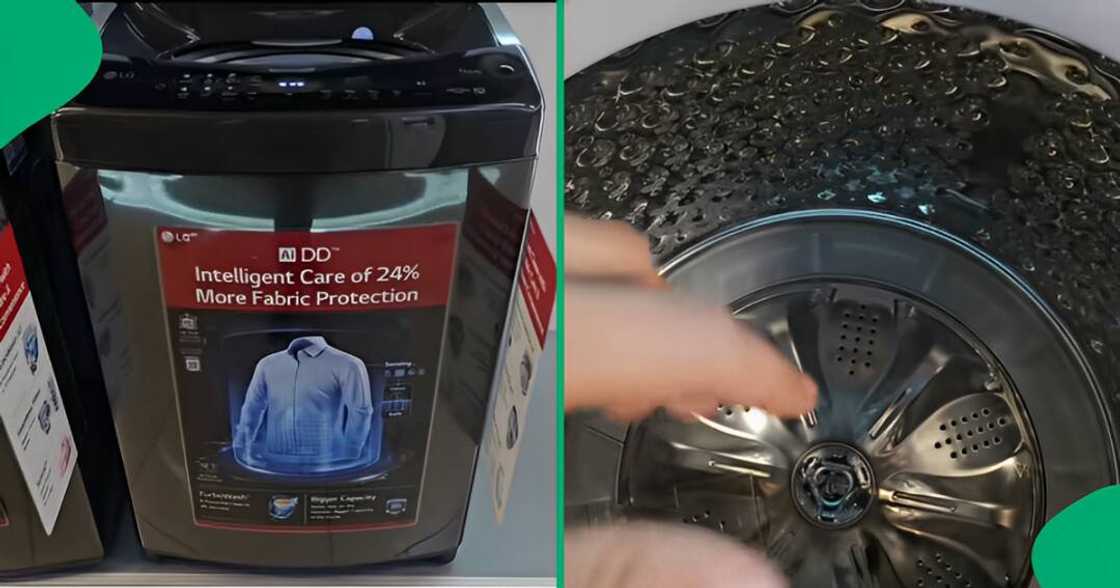 A TikTok video shows a washing machine with AI tools, leaving viewers impressed.